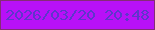 文字の大きさ：5、枠の色：852c76、背景の色：b811f7、文字の色：5e36cb 無料ブログパーツのブログ時計