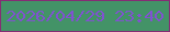 文字の大きさ：1、枠の色：852d74、背景の色：439367、文字の色：8052d0 無料ブログパーツのブログ時計