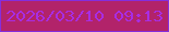 文字の大きさ：5、枠の色：852edd、背景の色：b2236a、文字の色：a82de3 無料ブログパーツのブログ時計