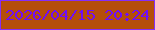 文字の大きさ：3、枠の色：852ef9、背景の色：b54e0b、文字の色：700ef7 無料ブログパーツのブログ時計