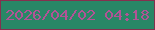 文字の大きさ：4、枠の色：85304e、背景の色：288766、文字の色：b15396 無料ブログパーツのブログ時計