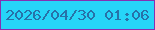 文字の大きさ：4、枠の色：8530b2、背景の色：26d5f8、文字の色：2772a8 無料ブログパーツのブログ時計