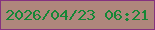 文字の大きさ：1、枠の色：85327f、背景の色：af877c、文字の色：148736 無料ブログパーツのブログ時計