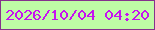 文字の大きさ：4、枠の色：85328c、背景の色：befca5、文字の色：c612f1 無料ブログパーツのブログ時計