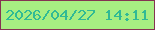 文字の大きさ：3、枠の色：853352、背景の色：a7ee82、文字の色：30ba95 無料ブログパーツのブログ時計