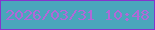 文字の大きさ：3、枠の色：8534cc、背景の色：4aa6bc、文字の色：b168d8 無料ブログパーツのブログ時計