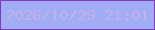 文字の大きさ：2、枠の色：8539b6、背景の色：a0acf3、文字の色：c0b1e8 無料ブログパーツのブログ時計