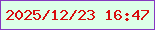 文字の大きさ：3、枠の色：8539c1、背景の色：ddffe8、文字の色：d80d0e 無料ブログパーツのブログ時計