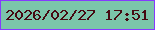 文字の大きさ：1、枠の色：853afe、背景の色：7bc5aa、文字の色：460a12 無料ブログパーツのブログ時計