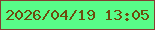 文字の大きさ：3、枠の色：853e31、背景の色：58fc88、文字の色：6d4b0e 無料ブログパーツのブログ時計
