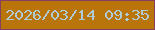 文字の大きさ：2、枠の色：853f62、背景の色：ba750a、文字の色：afccd4 無料ブログパーツのブログ時計