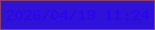 文字の大きさ：1、枠の色：853f7c、背景の色：2f12d8、文字の色：2a04eb 無料ブログパーツのブログ時計