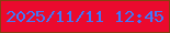 文字の大きさ：3、枠の色：854111、背景の色：eb0a2e、文字の色：4278f9 無料ブログパーツのブログ時計