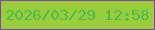 文字の大きさ：4、枠の色：8543ad、背景の色：99cd39、文字の色：48bb54 無料ブログパーツのブログ時計