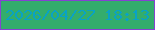 文字の大きさ：2、枠の色：8543d1、背景の色：33ad6c、文字の色：09a2c4 無料ブログパーツのブログ時計