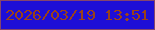 文字の大きさ：3、枠の色：85456d、背景の色：1e0ed7、文字の色：9a4119 無料ブログパーツのブログ時計