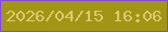 文字の大きさ：3、枠の色：8545e4、背景の色：a19613、文字の色：dfc875 無料ブログパーツのブログ時計