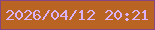 文字の大きさ：4、枠の色：854681、背景の色：b96422、文字の色：d9b2f7 無料ブログパーツのブログ時計