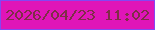 文字の大きさ：1、枠の色：8546f2、背景の色：e015b8、文字の色：7f2e47 無料ブログパーツのブログ時計