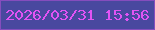 文字の大きさ：2、枠の色：854dbd、背景の色：49489f、文字の色：e153f4 無料ブログパーツのブログ時計
