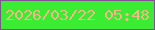 文字の大きさ：1、枠の色：854f98、背景の色：3aed32、文字の色：f4b788 無料ブログパーツのブログ時計