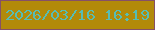 文字の大きさ：2、枠の色：855068、背景の色：b28a0a、文字の色：57bdb5 無料ブログパーツのブログ時計
