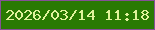 文字の大きさ：4、枠の色：855096、背景の色：297a02、文字の色：e0f39b 無料ブログパーツのブログ時計