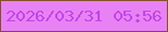 文字の大きさ：1、枠の色：85512a、背景の色：e882f4、文字の色：c045e8 無料ブログパーツのブログ時計