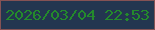 文字の大きさ：5、枠の色：855254、背景の色：233650、文字の色：248a2c 無料ブログパーツのブログ時計