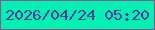 文字の大きさ：1、枠の色：855994、背景の色：00f2b3、文字の色：5d399b 無料ブログパーツのブログ時計