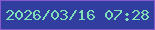 文字の大きさ：1、枠の色：8559c8、背景の色：313d9f、文字の色：7ddeb7 無料ブログパーツのブログ時計
