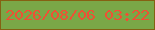 文字の大きさ：1、枠の色：856112、背景の色：7aa747、文字の色：ef5034 無料ブログパーツのブログ時計