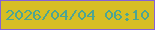 文字の大きさ：4、枠の色：8561d6、背景の色：d7be24、文字の色：4ea593 無料ブログパーツのブログ時計