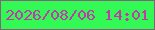 文字の大きさ：4、枠の色：85627b、背景の色：32f954、文字の色：c13aac 無料ブログパーツのブログ時計