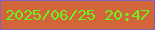 文字の大きさ：2、枠の色：8564b8、背景の色：d26539、文字の色：6df21e 無料ブログパーツのブログ時計