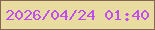 文字の大きさ：3、枠の色：856553、背景の色：e8dca1、文字の色：be4df3 無料ブログパーツのブログ時計