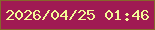 文字の大きさ：1、枠の色：85672b、背景の色：a01a53、文字の色：f4f997 無料ブログパーツのブログ時計