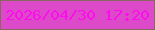 文字の大きさ：1、枠の色：85685e、背景の色：dc4ac9、文字の色：fc0eec 無料ブログパーツのブログ時計