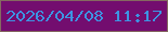 文字の大きさ：2、枠の色：856960、背景の色：730d6f、文字の色：3d93e2 無料ブログパーツのブログ時計