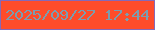 文字の大きさ：1、枠の色：8569b7、背景の色：fe4c2a、文字の色：7b9daf 無料ブログパーツのブログ時計
