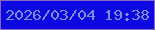 文字の大きさ：4、枠の色：856abd、背景の色：0d08e1、文字の色：7a90db 無料ブログパーツのブログ時計