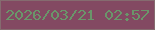 文字の大きさ：4、枠の色：856b6f、背景の色：834962、文字の色：6a966a 無料ブログパーツのブログ時計