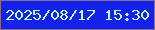 文字の大きさ：2、枠の色：856c92、背景の色：1421eb、文字の色：bafdc5 無料ブログパーツのブログ時計