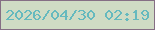 文字の大きさ：4、枠の色：856e84、背景の色：cfdbc4、文字の色：65b9be 無料ブログパーツのブログ時計