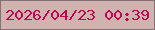 文字の大きさ：1、枠の色：857077、背景の色：d0b3ae、文字の色：bf054f 無料ブログパーツのブログ時計