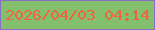 文字の大きさ：3、枠の色：8570c6、背景の色：83bf6d、文字の色：f06341 無料ブログパーツのブログ時計