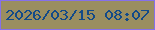 文字の大きさ：5、枠の色：8570ea、背景の色：9a8e60、文字の色：124a88 無料ブログパーツのブログ時計