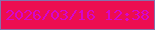 文字の大きさ：4、枠の色：8571ab、背景の色：ed0d51、文字の色：d605cc 無料ブログパーツのブログ時計