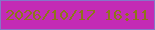 文字の大きさ：1、枠の色：8576c8、背景の色：c32bb5、文字の色：8d751b 無料ブログパーツのブログ時計