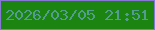 文字の大きさ：1、枠の色：8577d3、背景の色：1c8411、文字の色：539c92 無料ブログパーツのブログ時計